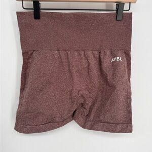 AYBL Seamless High-Waist Scrunch Butt Shorts | Brown | Size L